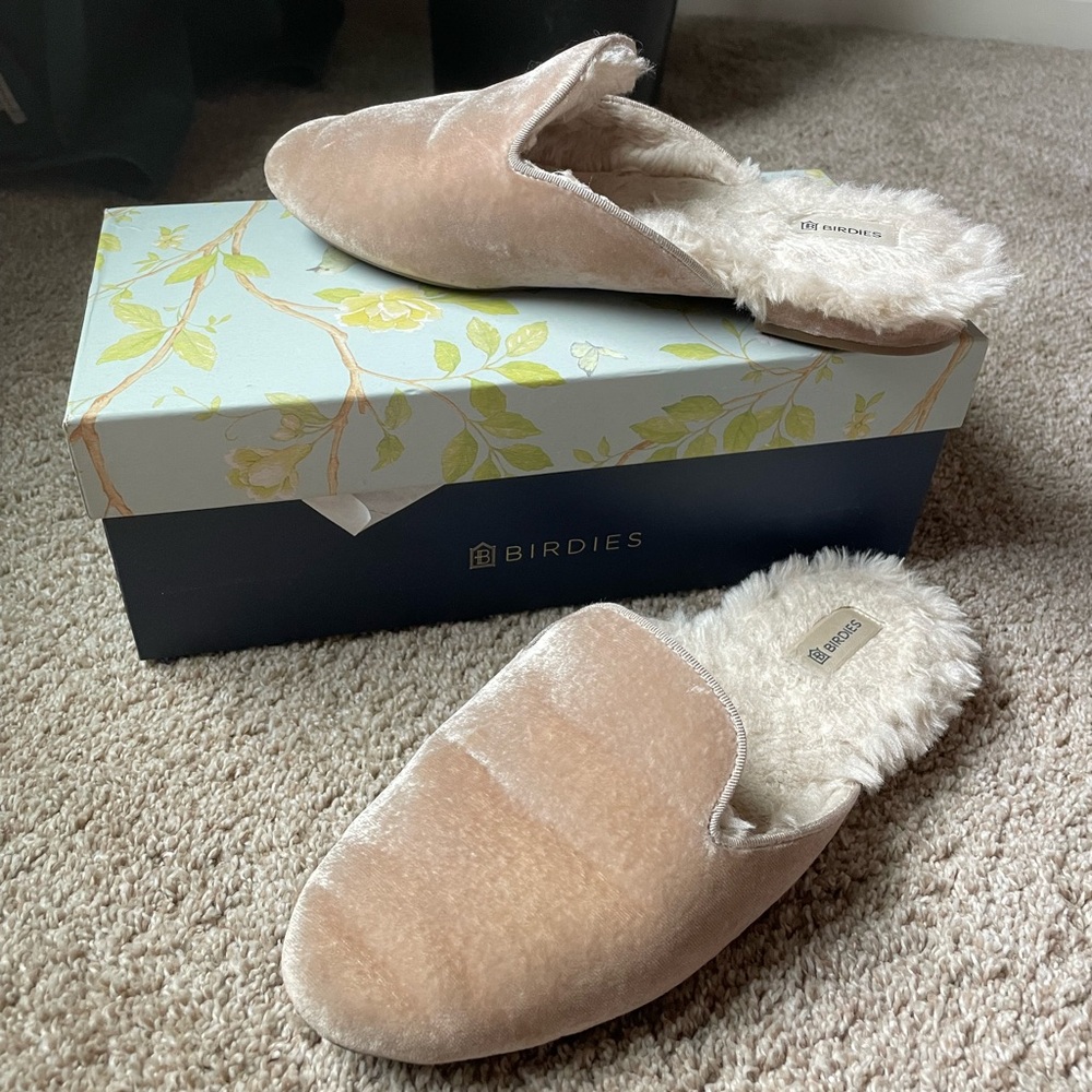 Birdies Phoebe Cream Velvet Faux Fur